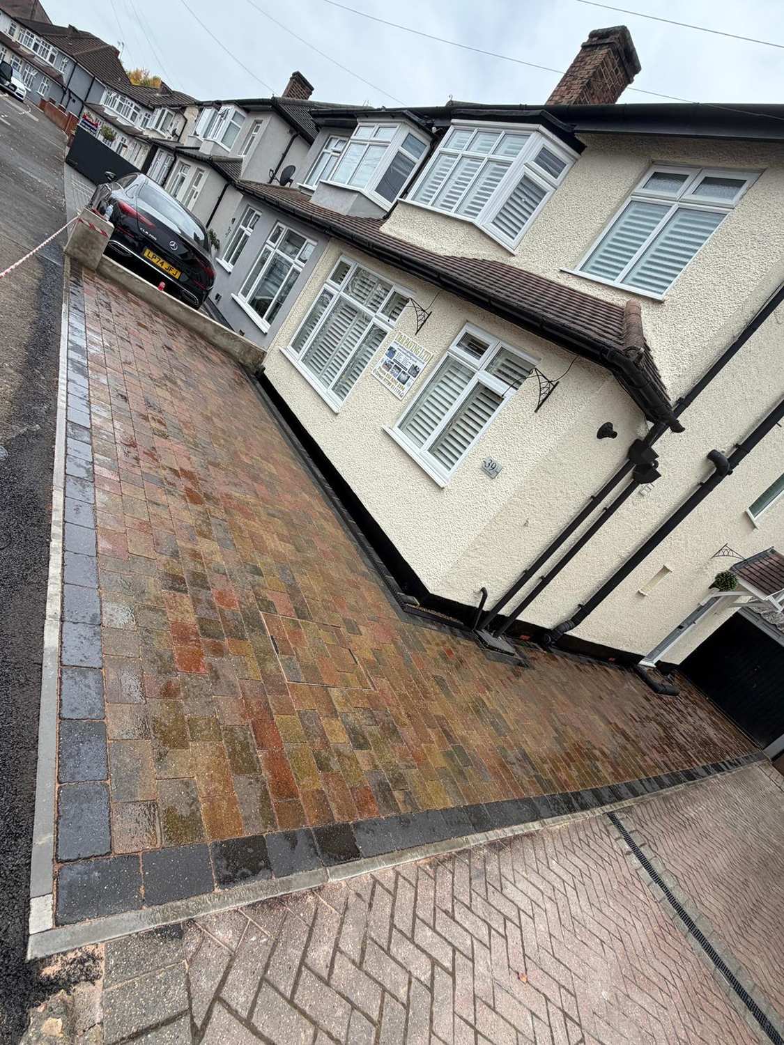 Block paved driveway