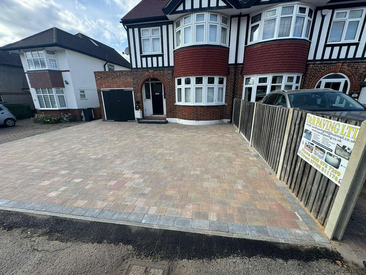 Block paved driveway