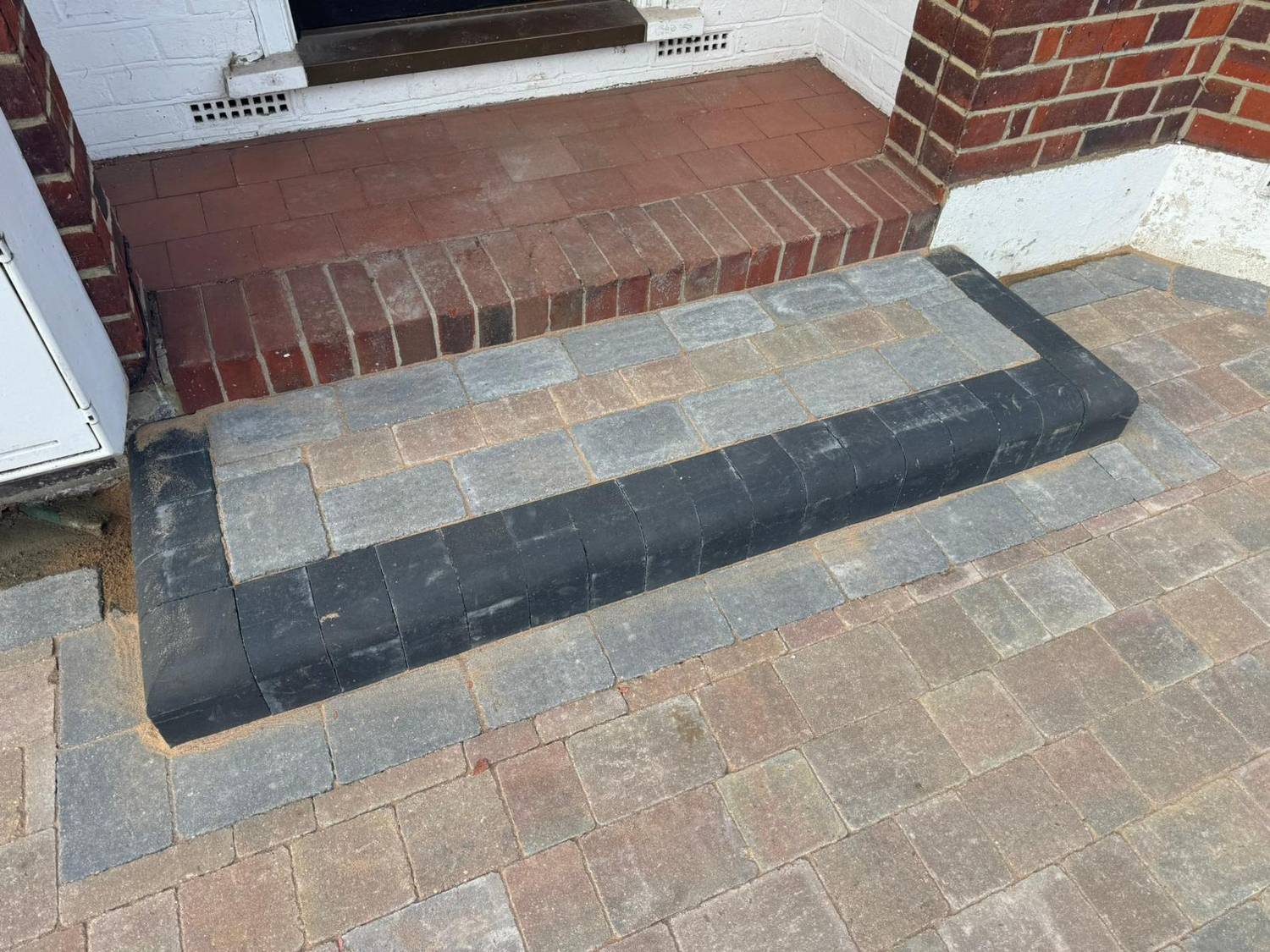 Block paved step