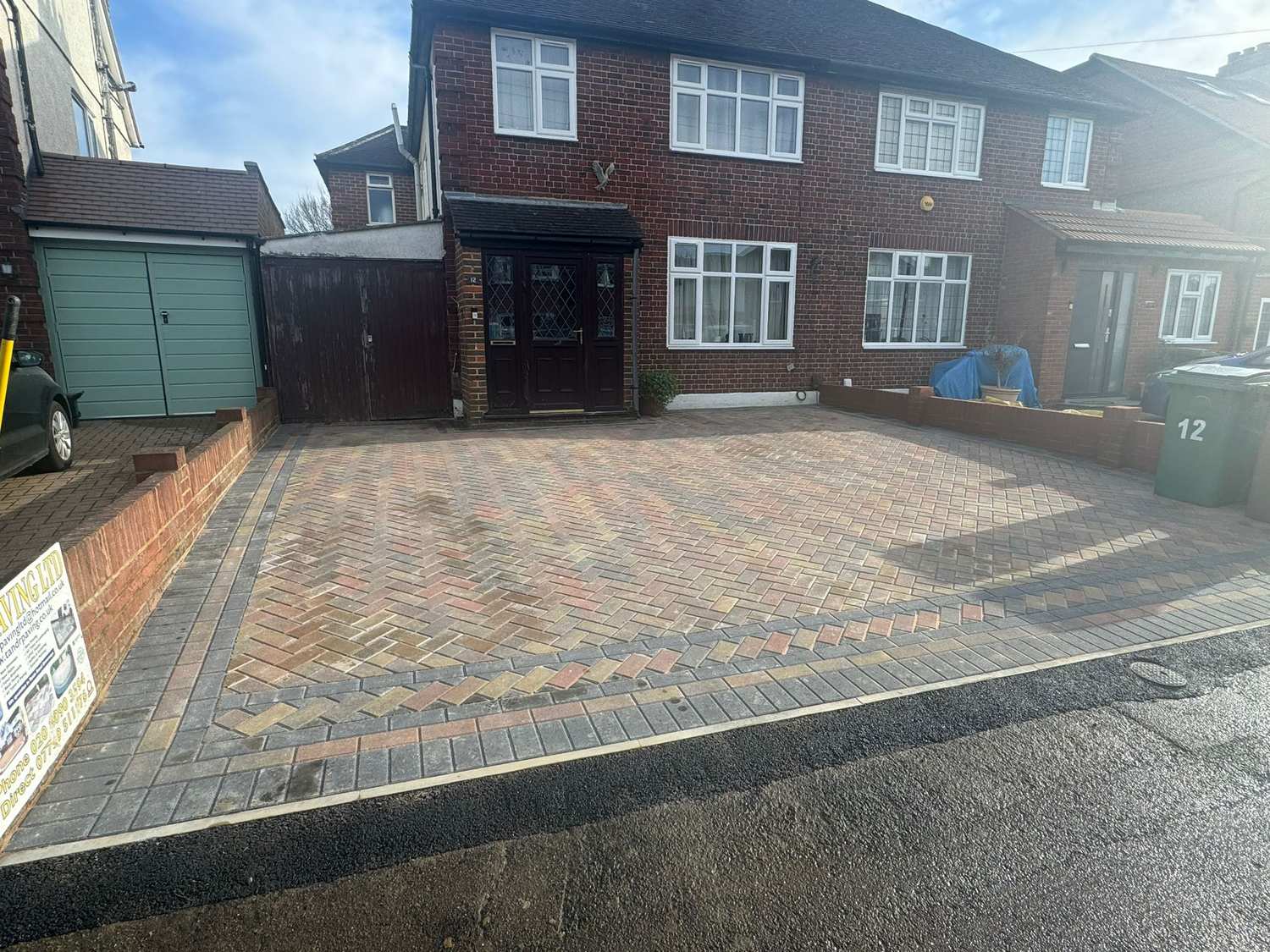 Block paved driveway