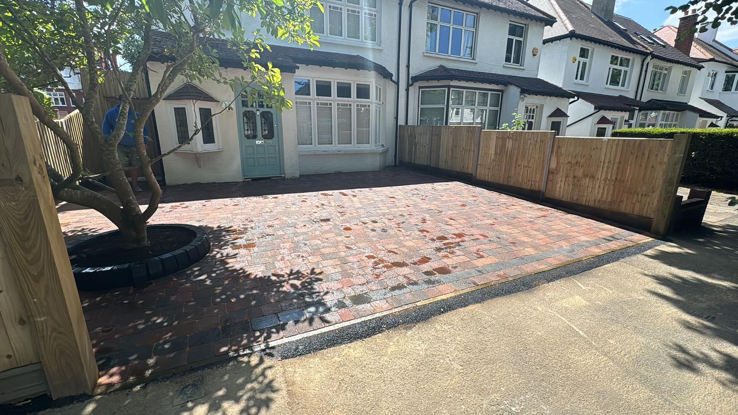 Block paved driveway