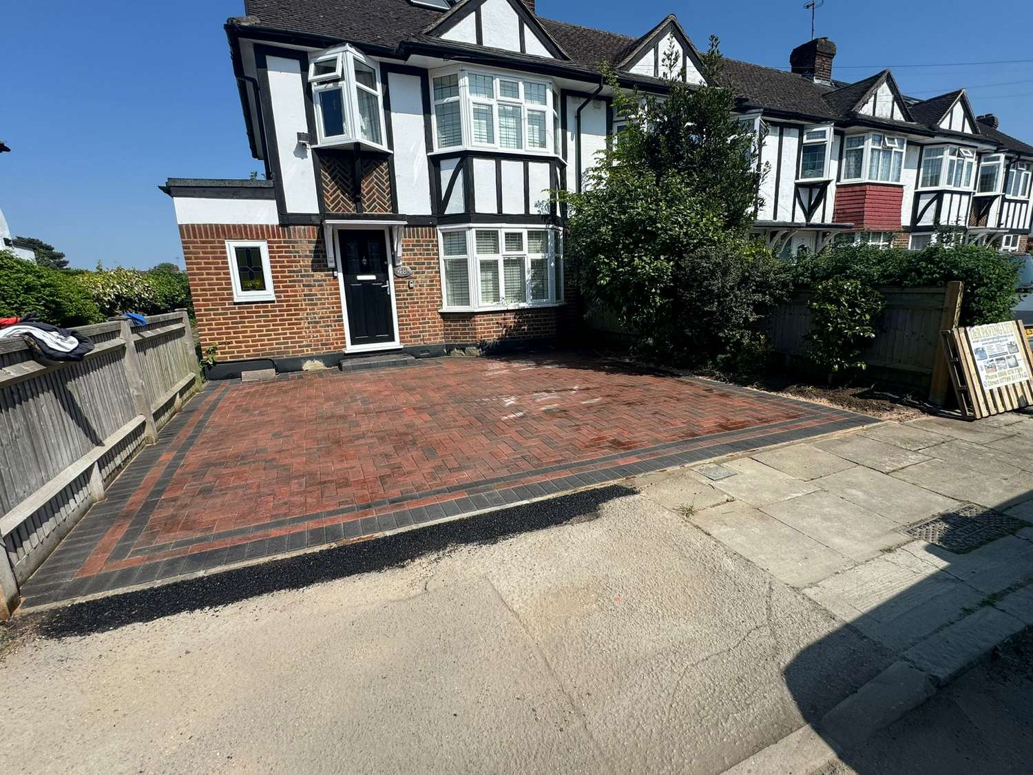 Block paved driveway