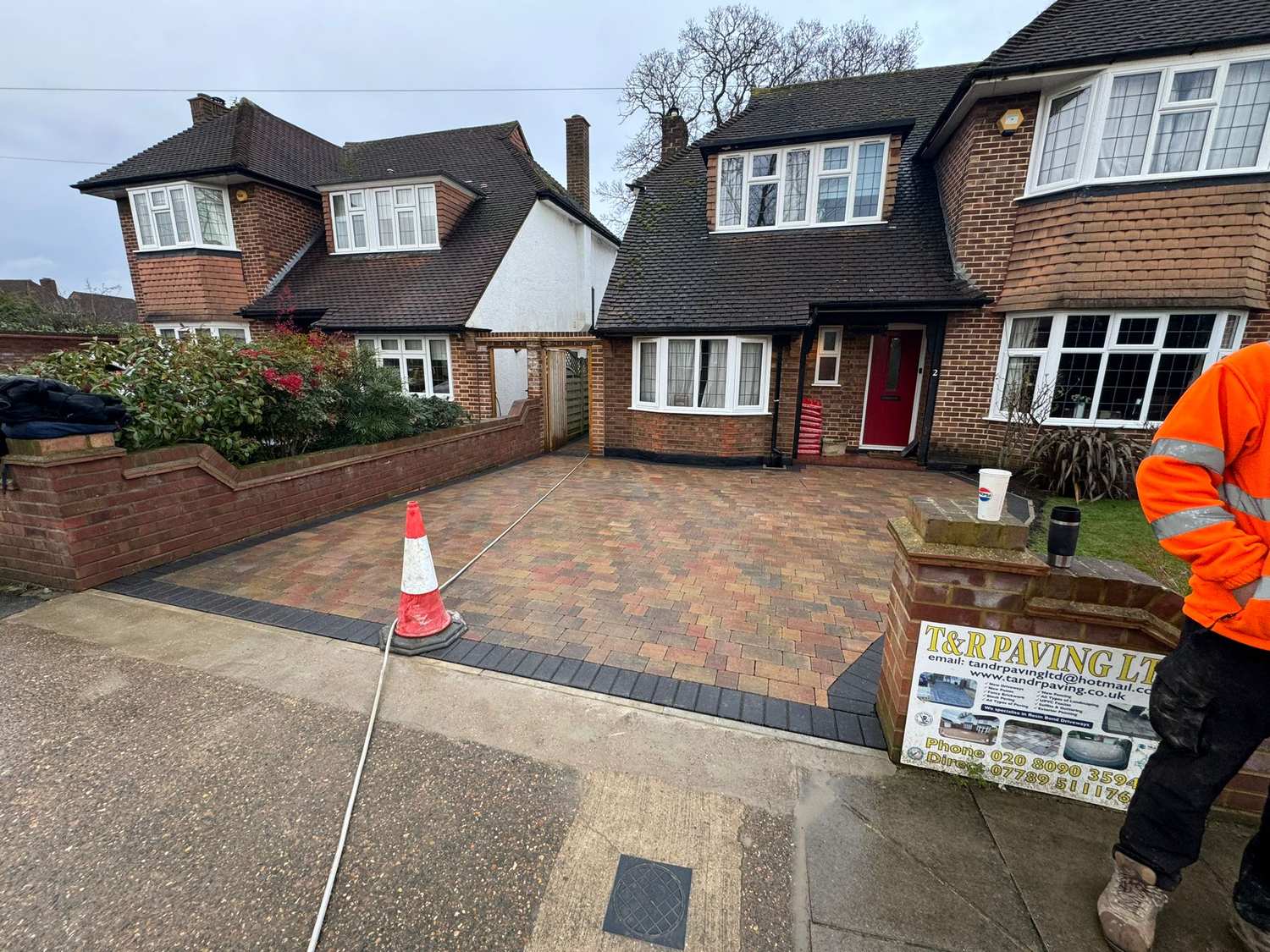 Block paved driveway