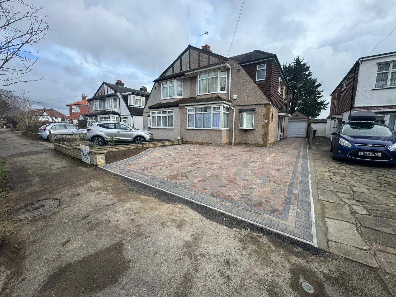 Block paved driveway