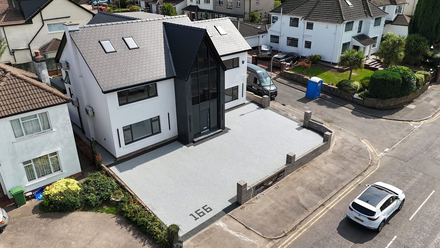 Aerial driveway view